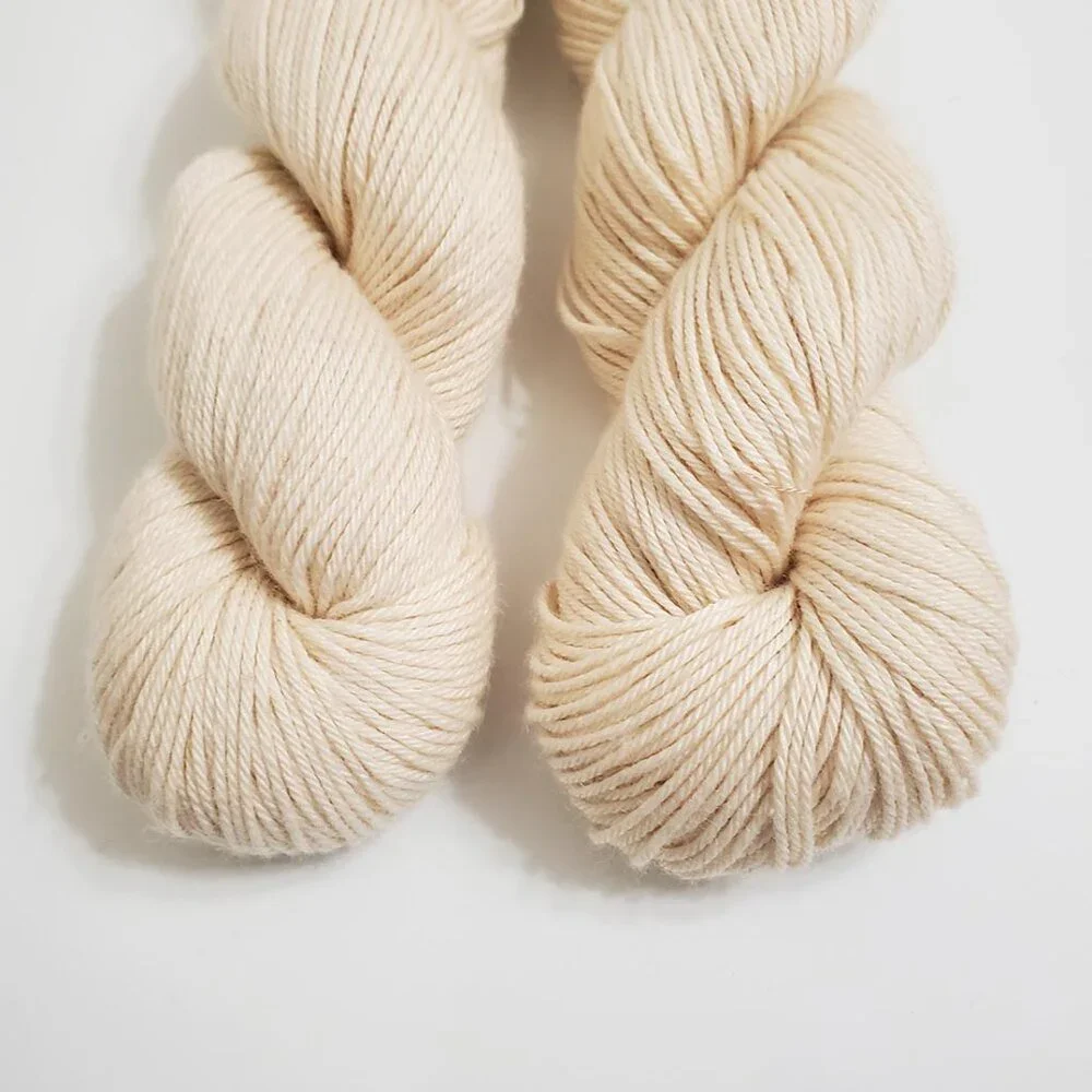 Bristol Yarn Gallery Lyndon Hill Lot of 2 Pima Cotton Silk 100 Cream 50g 218yds